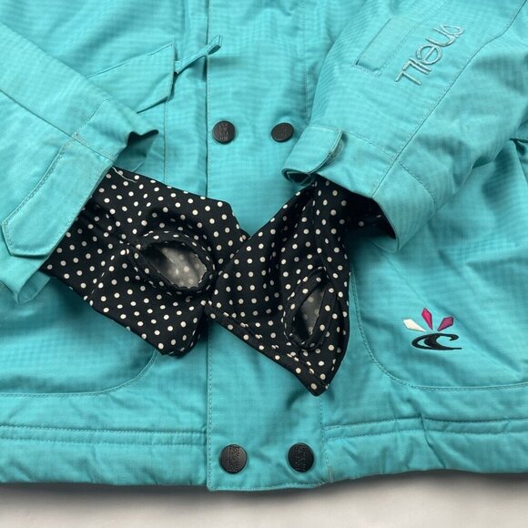 O’Neill Escape Series Ski Jacket Women’s XL Hooded 5000mm 2 Layer Shell Teal - Picture 12 of 14